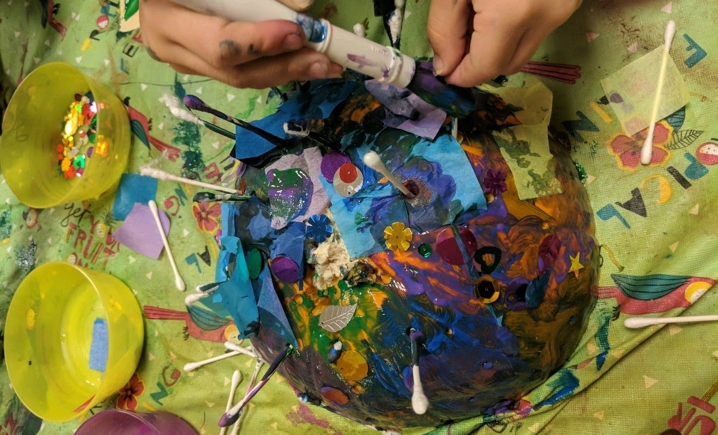 Pumpkin Painting Hedgehogs